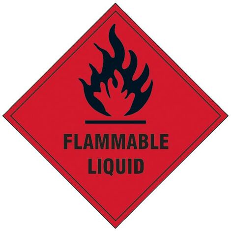 Scan Flammable Liquid - Self Adhesive Vinyl Sign 100 x 100mm SCA1850S