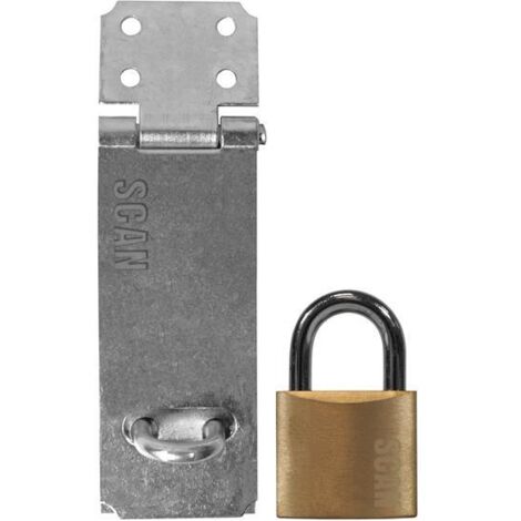 Scan Hasp and Staple 117mm 40mm Padlock With 3 keys SCAPHSGP117