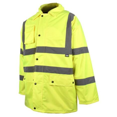 Scan Hi-Vis Motorway Jacket Yellow XXL 52in Waterproof With Hood SCAHVMJXXL