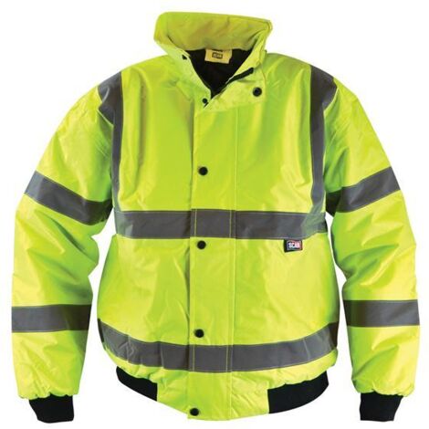 Scan Hi-Vis Yellow Bomber Jacket - M (41in)