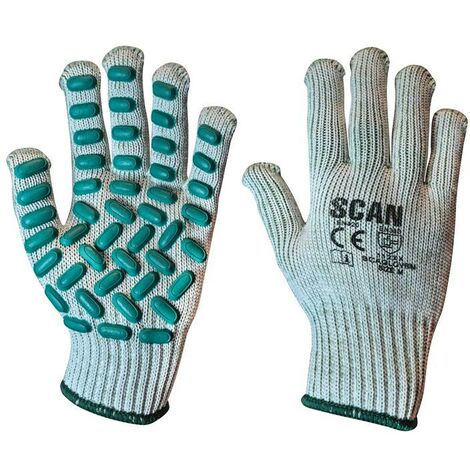 Scan L8500 Vibration Resistant Latex Foam Gloves - Medium Size 8 SCAGLOVRM