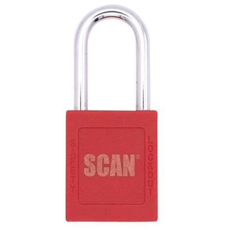Scan Lockout Padlock 40mm Nylon Body With A Brass Cylinder SCAPLLORED