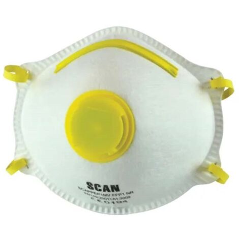 SCAN Moulded Disposable Masks Valved FFP1 5 Microns Plus Protection Non Medical