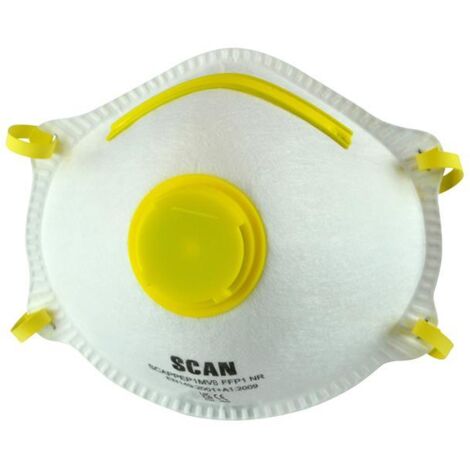 Scan Moulded Valved Disposable Mask FFP1 Protection Box of 10