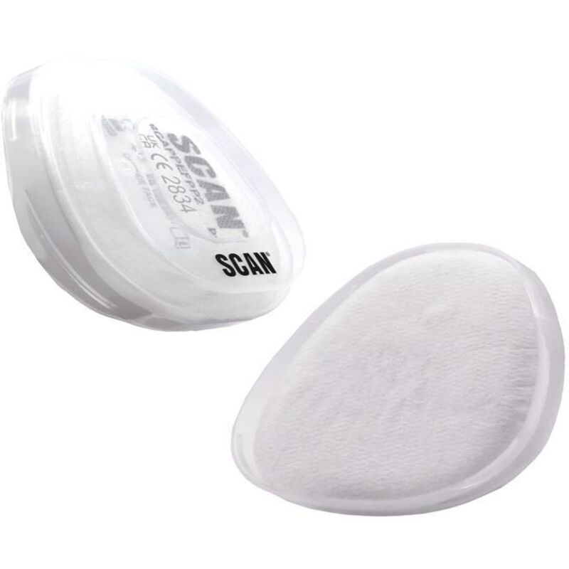 Scan N7501+PP7501 Twin Half Mask P2 Replacement Particle Filter Material Pack 2