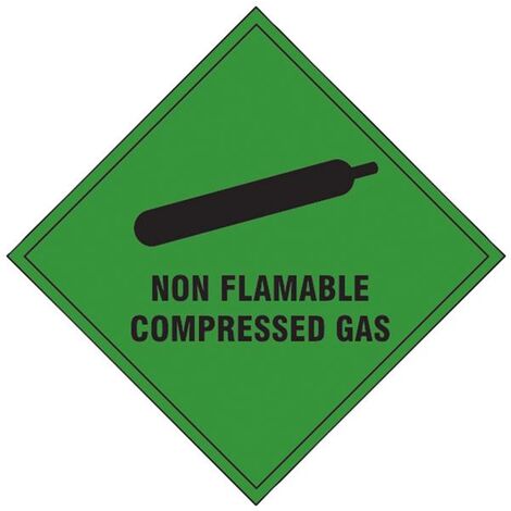Scan Non Flammable Compressed Gas - Self Adhesive Vinyl Sign 100 x 100mm SCA1870