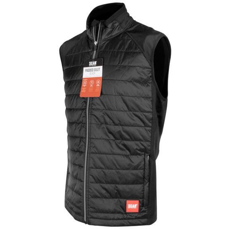 Scan Padded Gilet with Stretch Back - L SCAWWGILETL