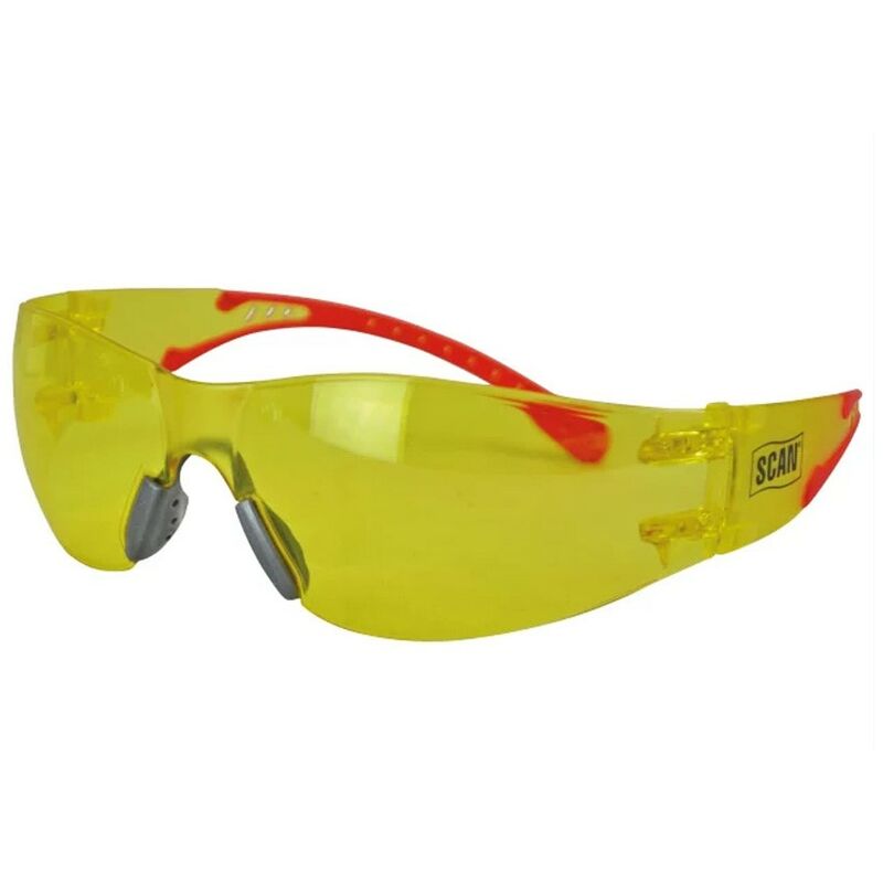 Scan - Safety Glasses Specs amber flexi Almost Unbreakable scappefsamb