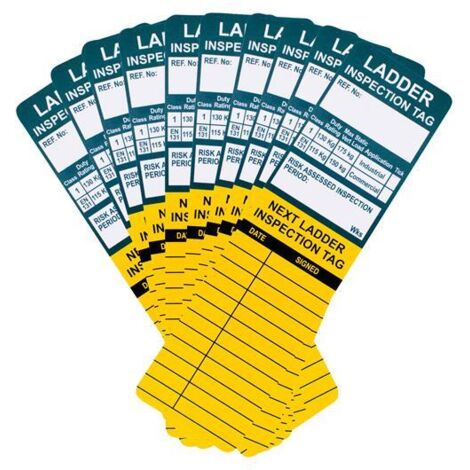 Scan TG0410 Replacement Ladder Tag Inserts - Pack of 10 SCALADTAGI