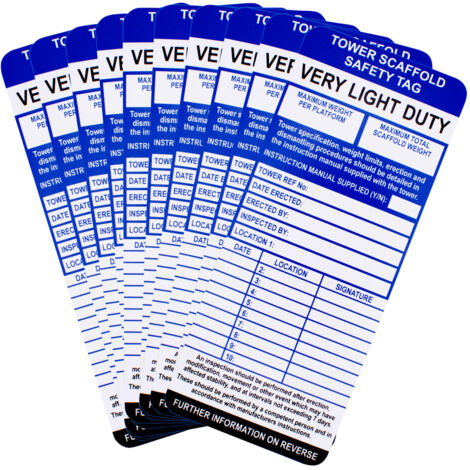 Scan TG1210 Tower Tag Inserts Pack of 10 - SCATOWTAGI Compatible Replacement Tags