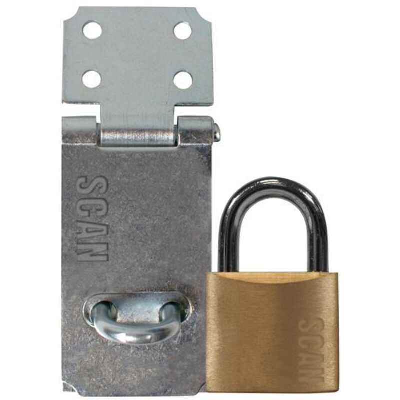 Scan - YS-0003-64 Hasp and Staple 64mm + 40mm Padlock SCAPHSGP64