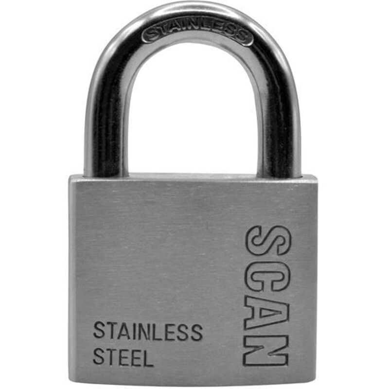 Scan - Stainless Steel Padlock 50mm Outdoor Applications SCAPLSS50