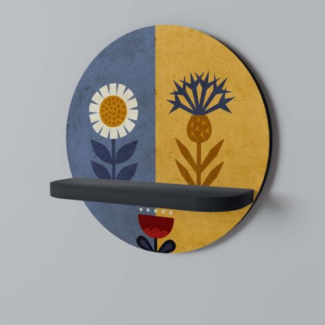 SCANDIC FLORET Mensola rotonda nera