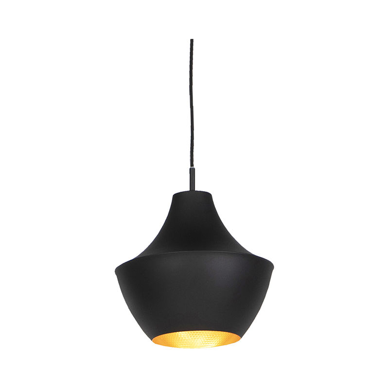 Scandinavian hanging lamp black with gold - Depeche-Jarred
