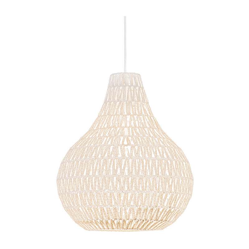 Scandinavian Pendant Light White 45 cm - Lina Drop