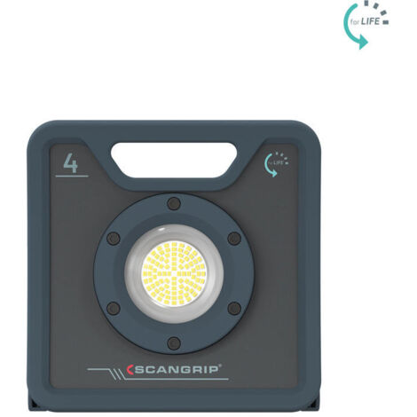 Scangrip Nova 4K Foco LED de Trabajo 4000 Lúmenes  IP67 Resistente al Agua y Polvo, Cable de 5m, Mango Integrado  Iluminación Profesional para Taller e Industria