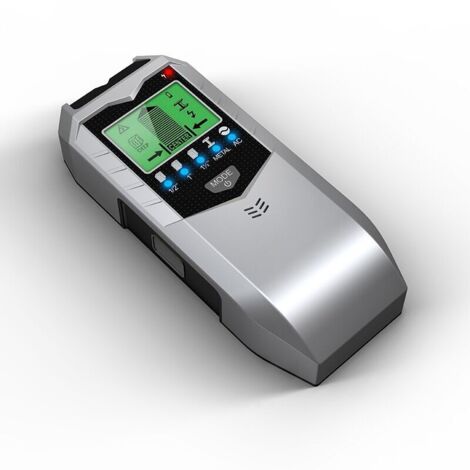 Scanner da parete portatile, sensore, rilevatore elettronico di montanti (legno) e cavi AC (Argento)