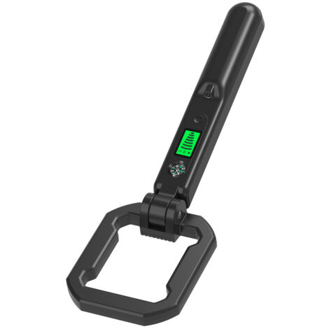 Scanner de métaux portable avec écran LCD, bobine de détection à 360°, détecteur de métaux pliable avec indication sonore et vibratoire