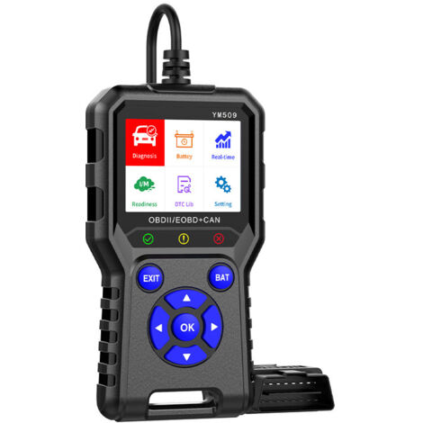 Scanner OBD 2 professionnel pour codes de panne moteur, outil de diagnostic CAN, lecture et suppression des codes de panne pour véhicules avec protocole OBD2 à partir de 1996, données en temps réel, m