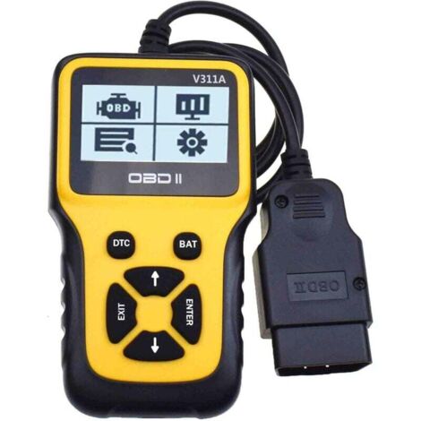 Scanner OBD II portable et universel pour voiture, avec lecteur de codes OBD II et outil de test de batterie intégré (V311A).