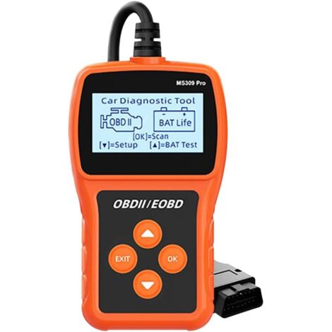 Scanner OBD2 MS309PRO, strumento diagnostico, lettore di codici di errore per veicoli elettrici, tester motore, analizzatore con schermo LCD da 2,4 pollici