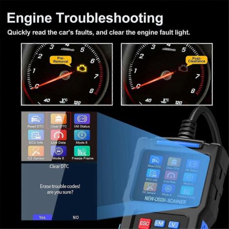 Scanner OBD2 T200 - Lecteur de codes de véhicule - Outils de diagnostic