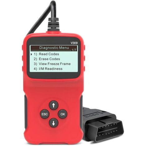 Scanner universale OBD2 per auto, scanner diagnostico CAN universale per spia motore, indicatore di carica della batteria con protocollo OBDII, tipo universale V309