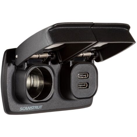 Scanstrut Flip Pro Multi - Conector doble USB-C y toma mechero 12V , para autocaravana, camper