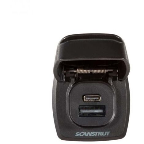 Scanstrut Flip Pro Plus - Double port de charge USB-A + USB-C, 12/24V, pour camping-car, van aménagé