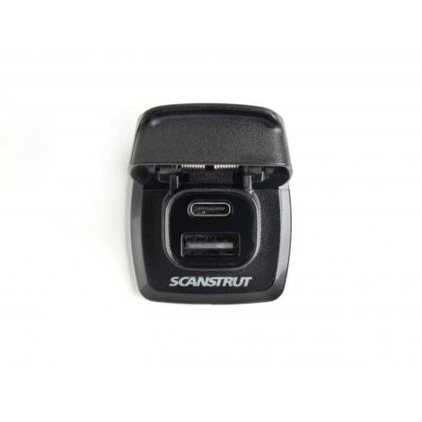 Scanstrut Flip Pro - Toma doble de carga rápida 12/24V USB-A y USB-C , para autocaravana, camper