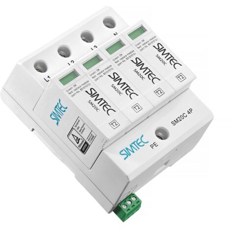 Scaricatore di sovratensione a varistore tipo 2, classe C, quadripolare, SM20C/4-275
