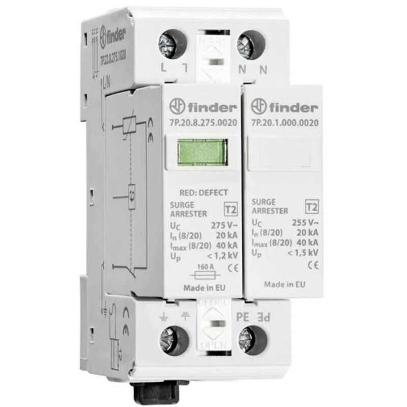Scaricatore Di Sovratensione Spd Tipo 2 Finder 7p2282750020
