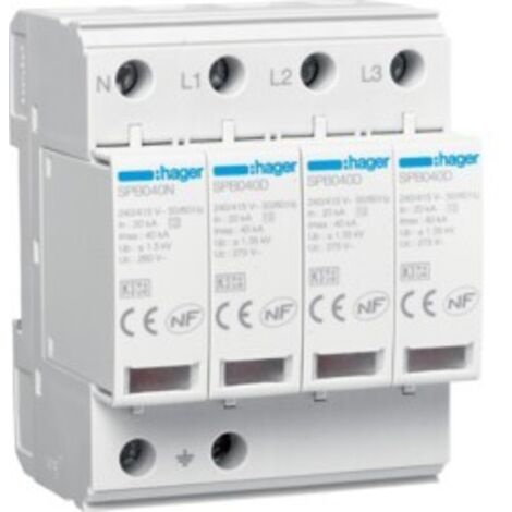 Scaricatore Di Sovratensione Spd 4P T2 Tns/Tt 40Ka ( HAGER cod. SPB440D )