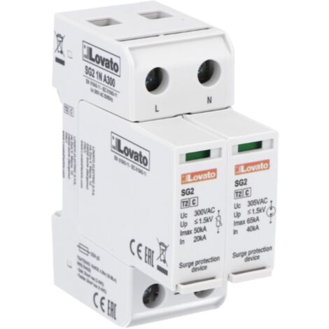 LOVATO ELECTRIC Scaricatore sovratensione Lovato tipo 2 20kA 1P+N a cartucce SG21NA300