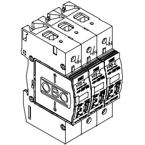 Scaricatore di sovratensione trifase 420V CA tipo 2