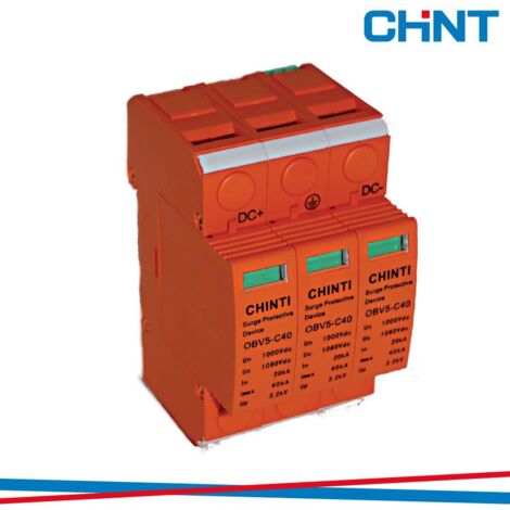 Scaricatore modulare di sovratensione chint 80318-obv5-c40-500vdc-t2 500vdc