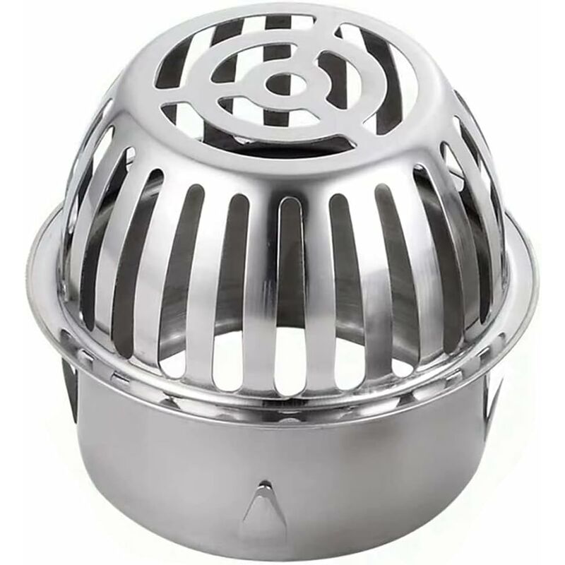 Filtro Di Scarico Laterale In Acciaio Inox 304 Conico Anti-Intasamento Per Grondaie E Tetti - 125 Mm
