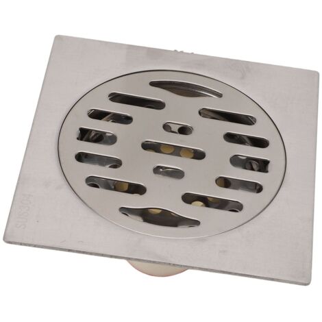 Scarico a pavimento, copertura di ricambio per scarico doccia, copertura per scarico doccia con nucleo magnetico a ventosa, anti-intasamento, quadrata in acciaio inox, antiodore