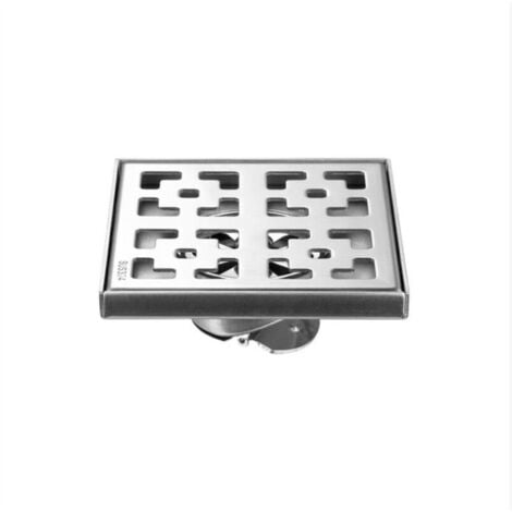 FORTUNEVILLE Scarico a pavimento da giardino in acciaio inossidabile 304 monopezzo, scarico a pavimento per esterni di grande spostamento, adatto per diametro ≥75MM (15x15cm)