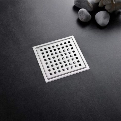 Scarico a pavimento in acciaio inox, 1 pezzo, 15 cm, filtro quadrato, deodorizzante, anti-riflusso, perdite d'acqua, 15 cm