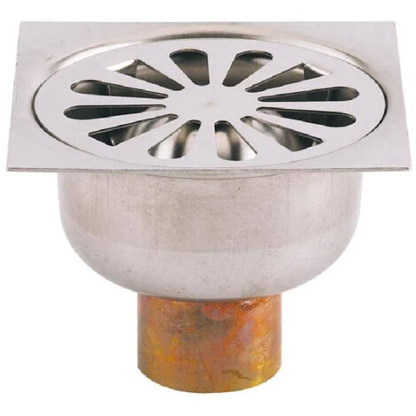 Scarico da cantiere in ottone cromato
