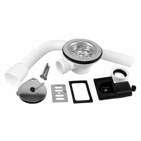 Scarico lavandino gres - con troppopieno - NICOLL : 0204601