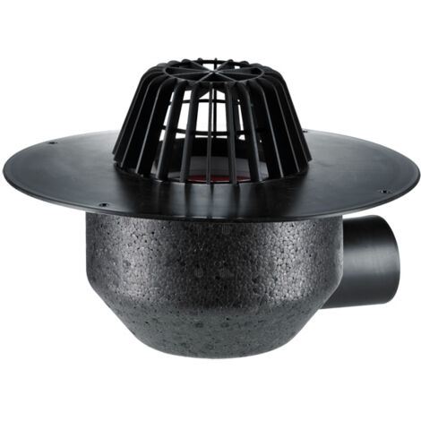 Scarico orizzontale per tetti DN75 con collare PP