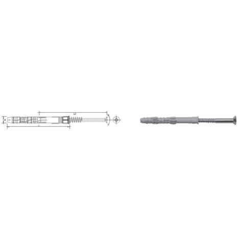 SCARICO TELAIO CON VITE A TESTA CROCE 10180MM - KRP 10180