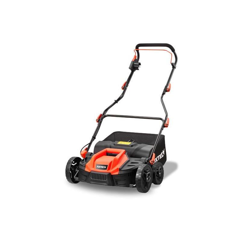 Scarificateur électrique FX-EV360 FUXTEC, 1500 W, largeur 36 cm, 5 profondeurs réglables, bac de ramassage 45 L