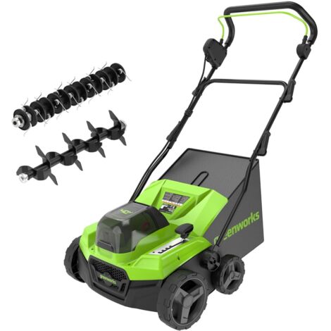 Scarificateur Greenworks GD24X2SC38II 2x24 V (sans batterie et chargeur)