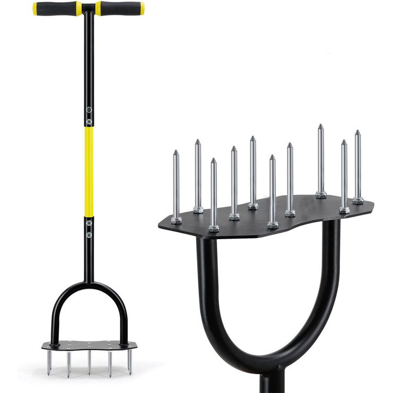 Scarificateur Manuel avec 10 Dents-Scarificateur à Main, Aérateur Métallique pour
