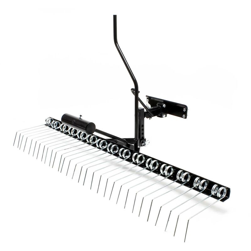Scarificateur tracté – 1200 x 575 x 670 mm – Largeur de travail 120 cm – pour Tracteur-tondeuse autoportée atv – Démousseur Émousseur Aérateur de