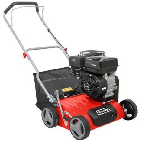 Scarificatore/arieggiatore 2‑in‑1 a scoppio 212 cc – larghezza lavoro 400 mm, profondità 5 mm a −15 mm, 18 coltelli – Dunsch