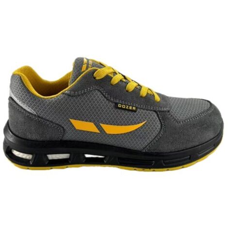 SCARPA ANTINFORTUNISTICA BASSA GRIGIA IN PELLE SCAMOSCIATA E TESSUTO IN RETE NORMA S1 MODELLO MONKEY - n°42  - DOZ